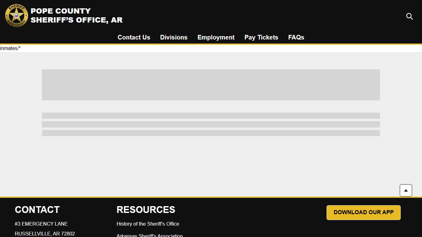 Inmates | Pope County Sheriff’s Office AR